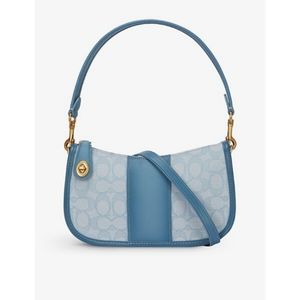 Coach swinger bag in signature jacquard, blue